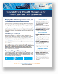 Brief - Complete Hybrid Office 365 Management for Federal, State, and Local Gov image