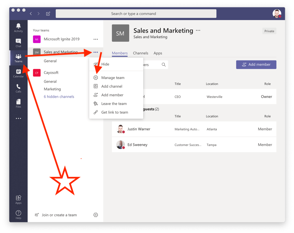 Add Team Members and Owners to a Microsoft Teams