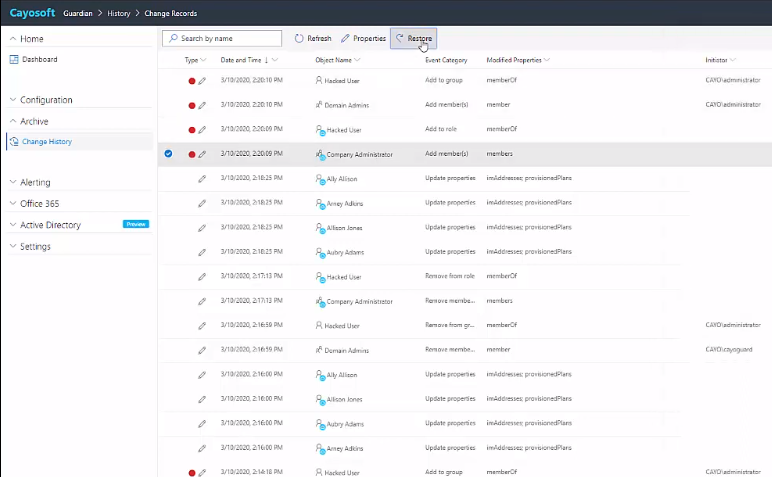 Restoring AD with Cayosoft Guardian