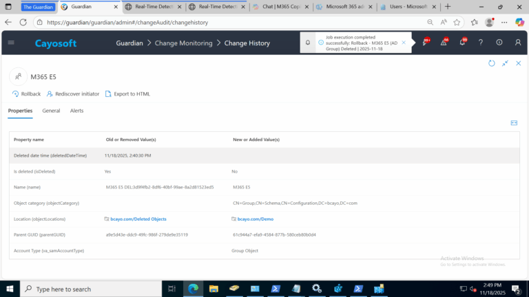Object Restored with Memberships