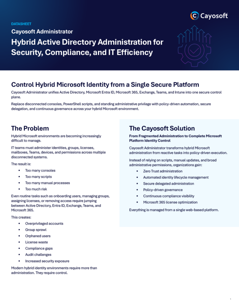 Cayosoft Administrator™
