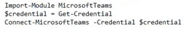 Teams Powershell Module 2.0 or later Command