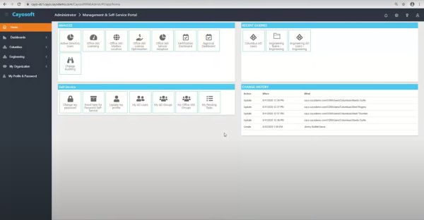 Cayosoft Administrator self-service portal Cayosoft Administrator self-service portal